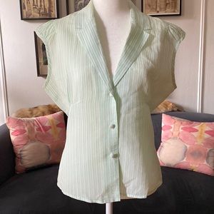 Banana Republic Cap-sleeve Shirt Sz L